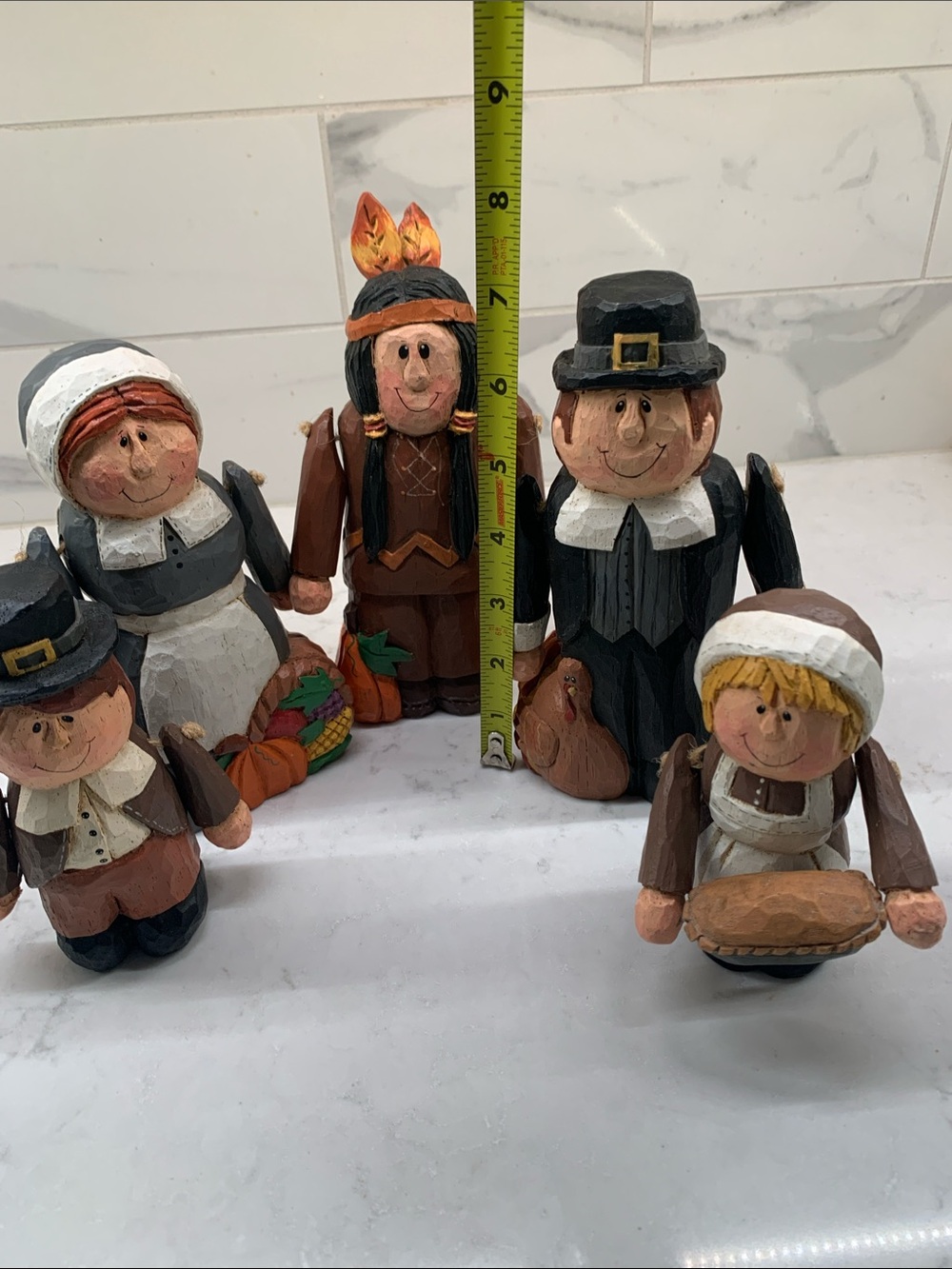 Vtg Eddie Walker Midwest of Cannon Falls Hand-Painted Thanksgiving Set - Picture 9 of 10